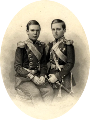 Портрет Александра с братом Николаем в детстве