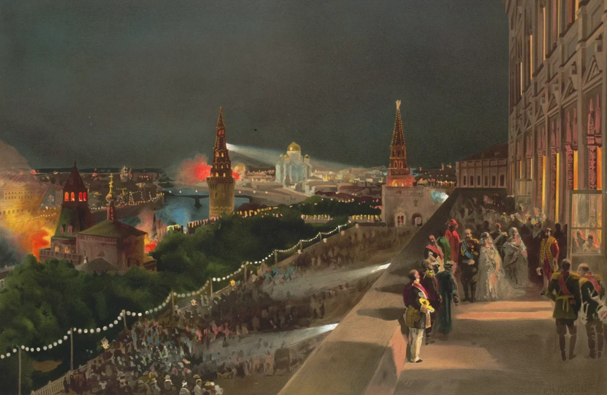 Праздничная подсветка кремля