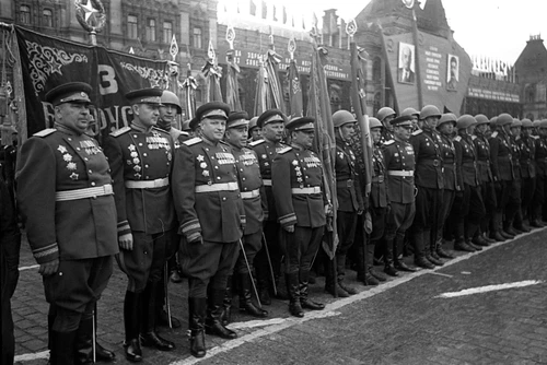 Воины 3 Белорусского фронта на Параде Победы на Красной площади 24 июня 1945 года.
Москва, 24 июня 1945 года.
Сергей Лоскутов / РИА Новости