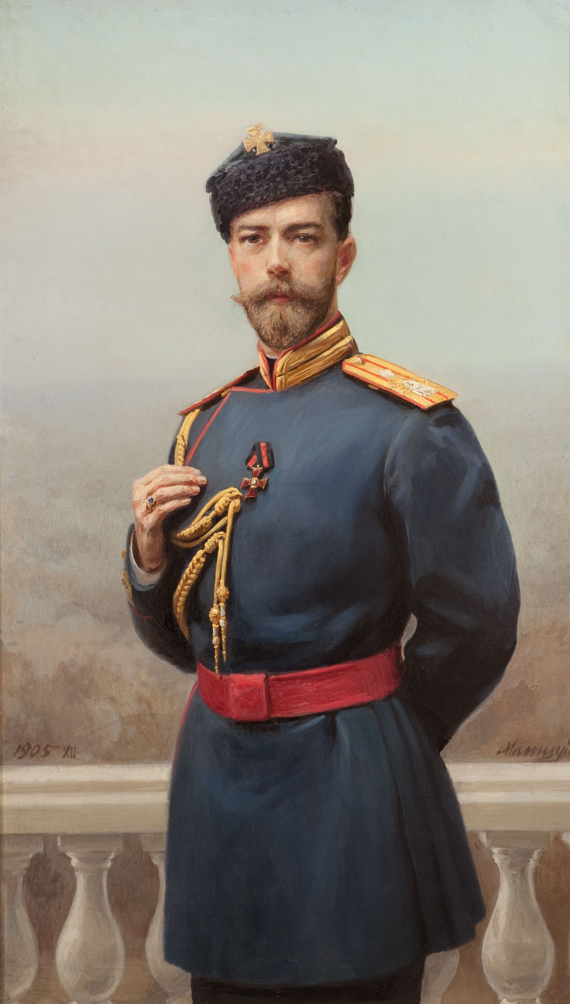 Генрих Матвеевич Манизер. Портрет императора Николая II. 1905 г.
