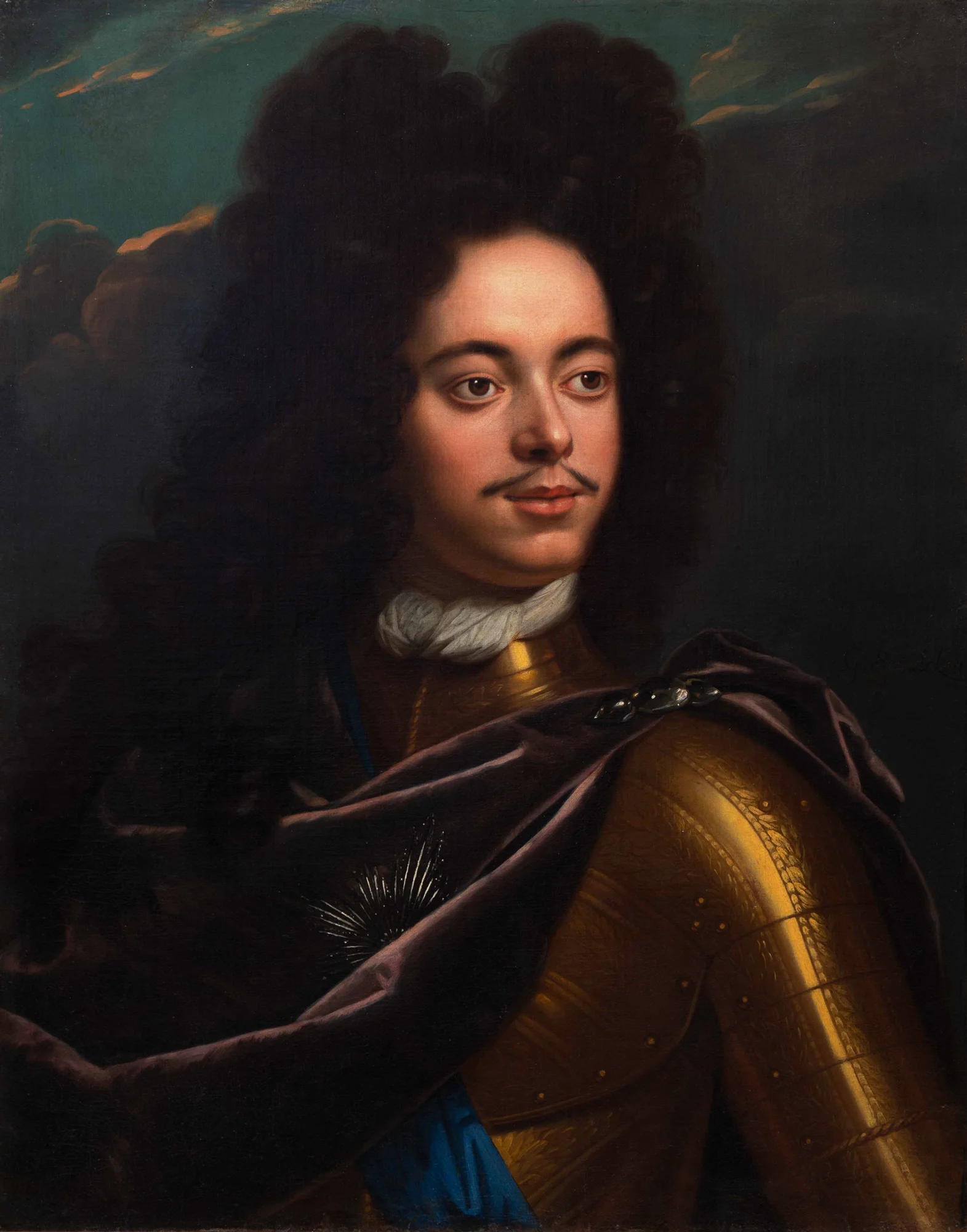 Портрет царя Петра I Алексеевича. Готфрид Схалкен. Нидерланды. 1703–1706 гг. Холст, масло