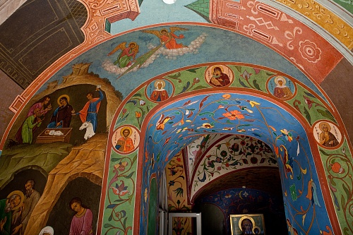 Рождество Христово. Фрагмент росписи паперти церкви Василия Блаженного