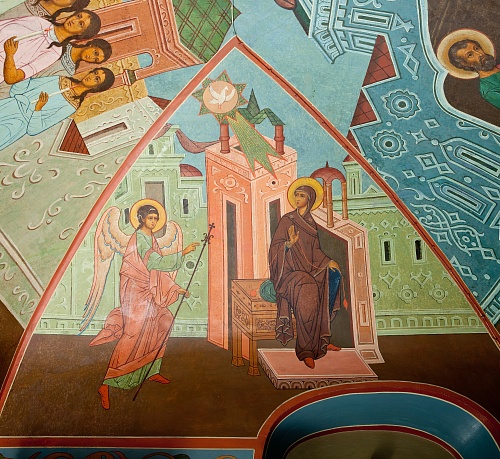 Благовещение. Фрагмент росписи паперти церкви Василия Блаженного